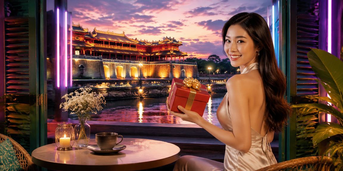 Người chơi tại Huế theo dõi kết quả Keno trên điện thoại bên tách cà phê